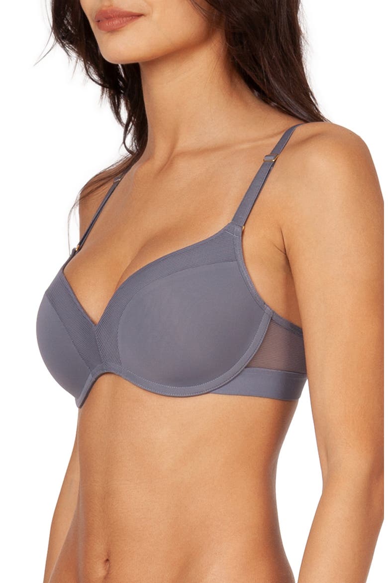 The No-Wire Push Up Bra, Alternate, color, SMOKE