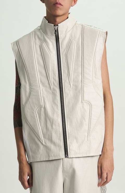 Noe Faux Leather Biker Vest