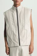 RtA Noe Faux Leather Biker Vest