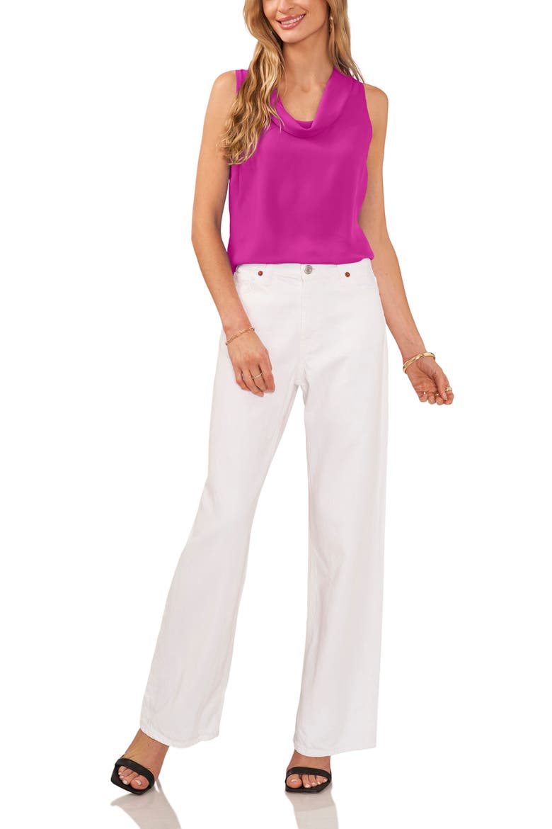 Cowl Neck Sleeveless Blouse, Alternate, color, BLOOMBERRY