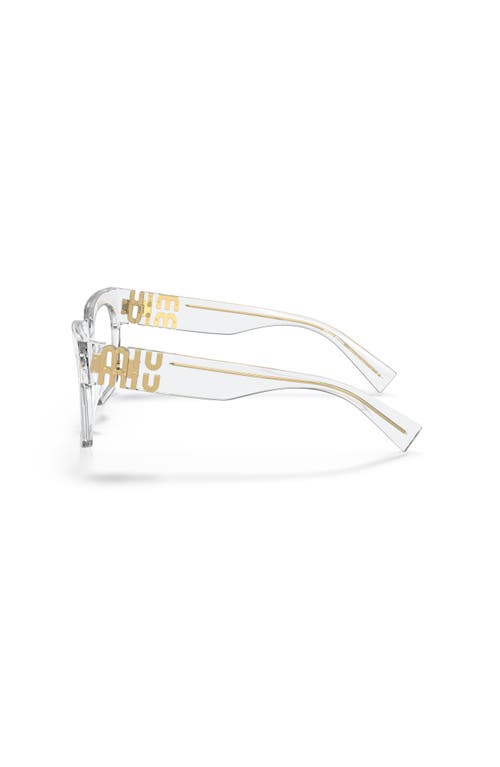 Miu Miu 52mm Square Optical Glasses In White