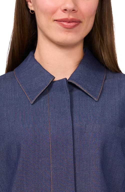 Halogenr Halogen(r) Crop Clean Placket Jacket In Classic Navy