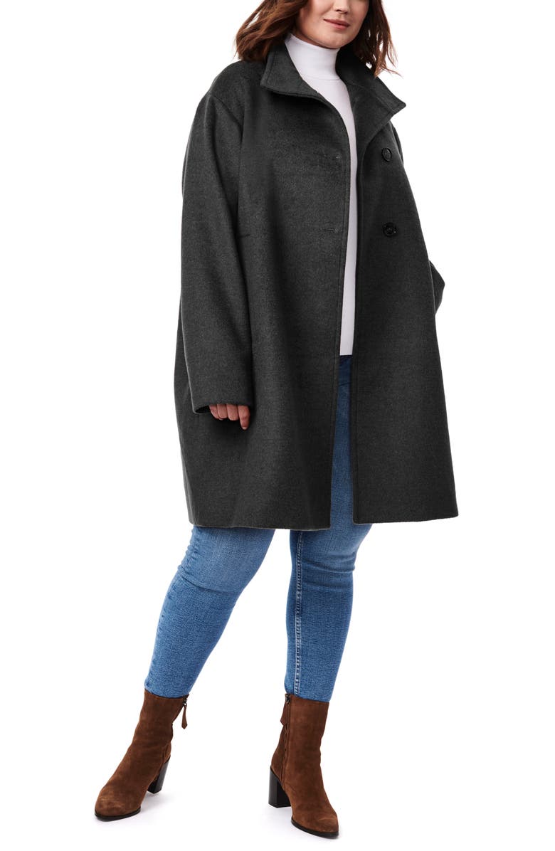 Bernardo Melton Wool Blend Coat, Alternate, color, 
