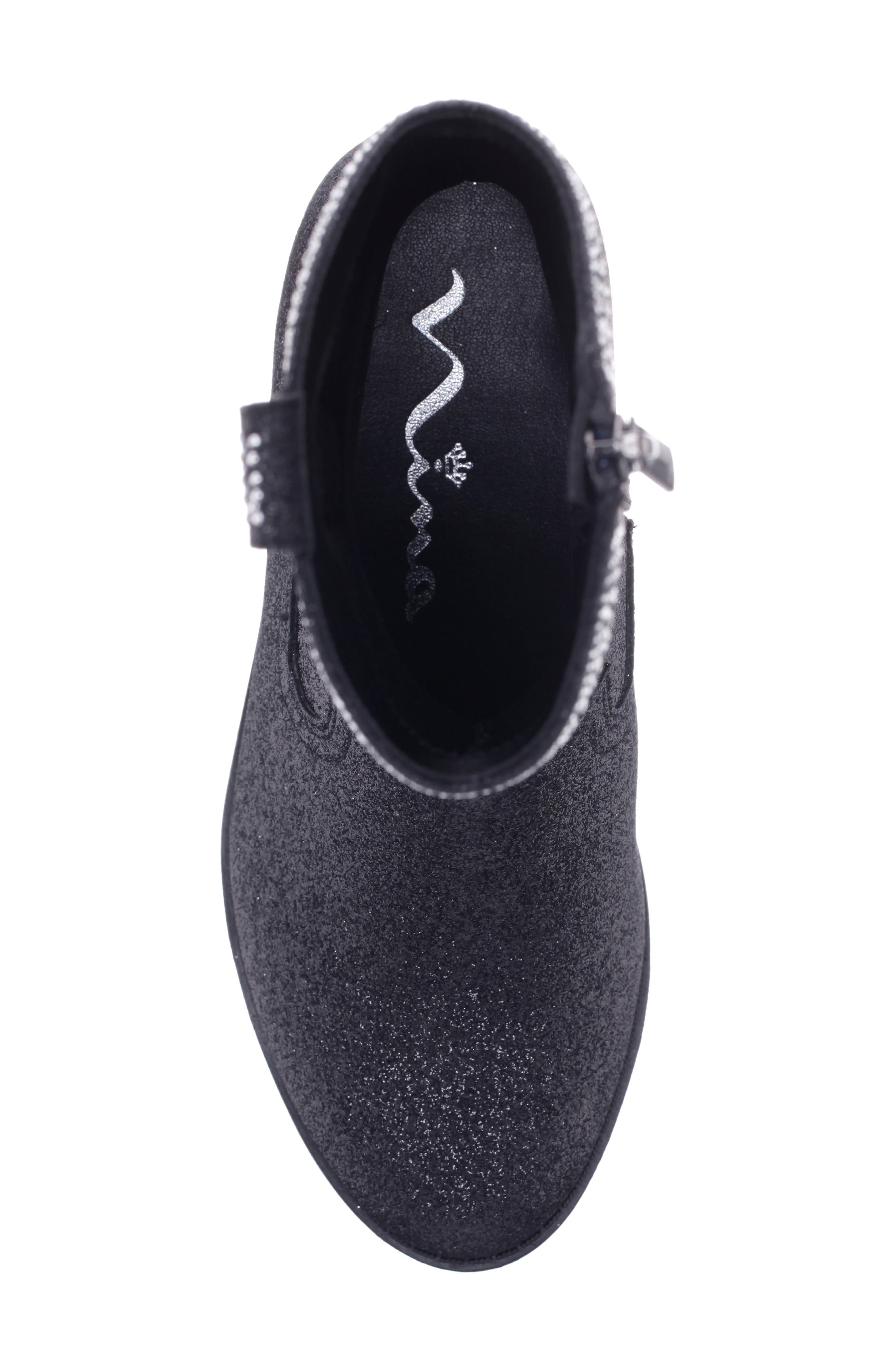 Nina Kids' Hawley Western Boot, Alternate, color, Black Glitter Stones