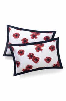 Brooks Brothers Set of Two Poppy Hawaiian Print Pillow Sham