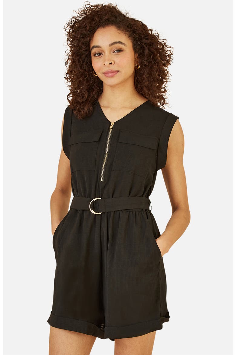 Utility Playsuit, Alternate, color, Black