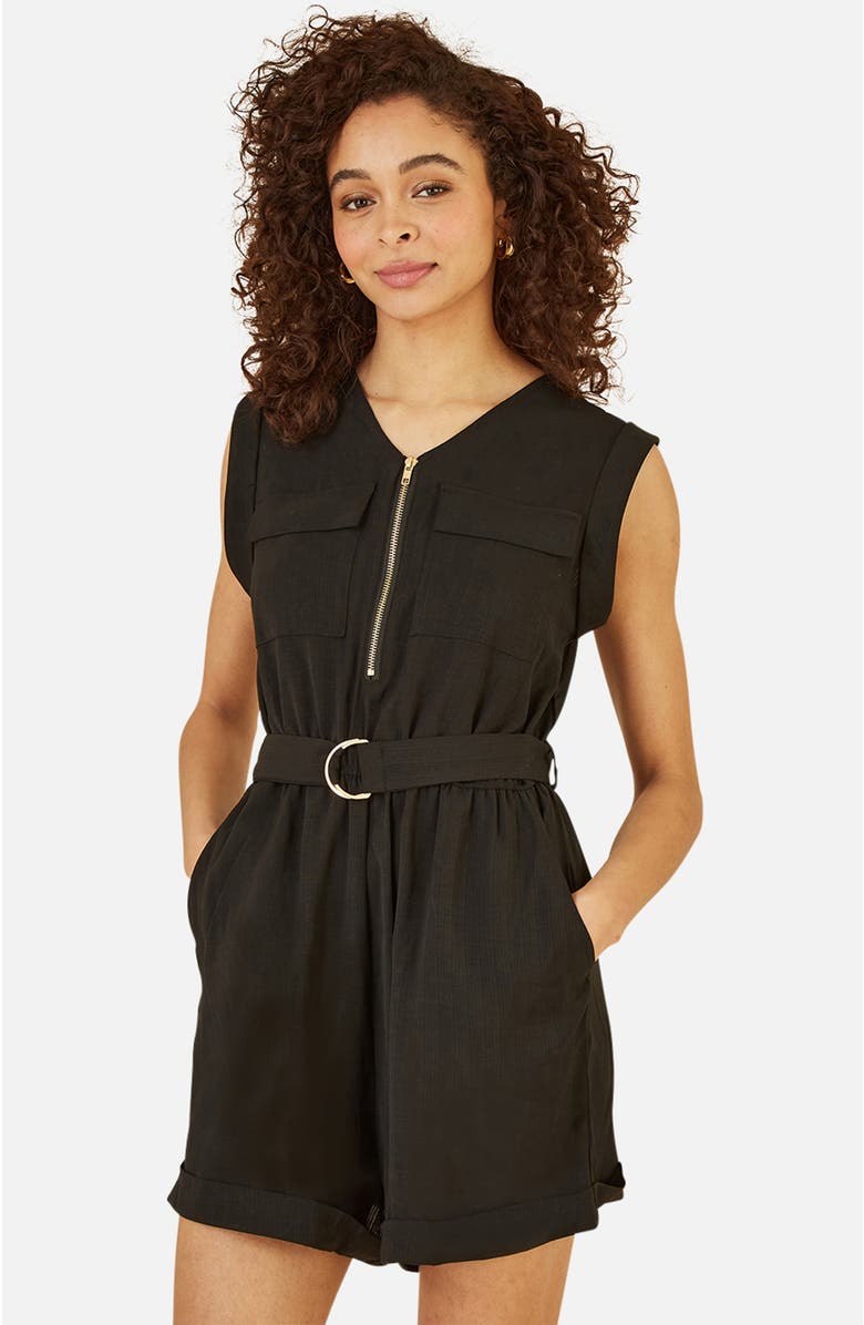 Yumi Utility Playsuit, Alternate, color, Black