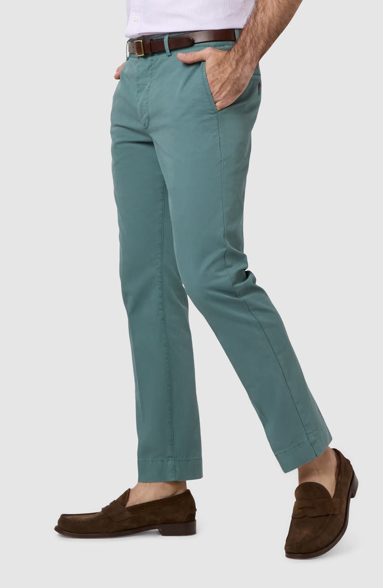 Sid Mashburn Garment Dye Slim Straight Leg Field Pants, Alternate, color, Juniper Ap Twill
