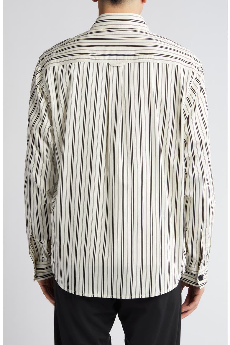 Erato Stripe Button-Up Shirt, Alternate, color, OPEN WHITE