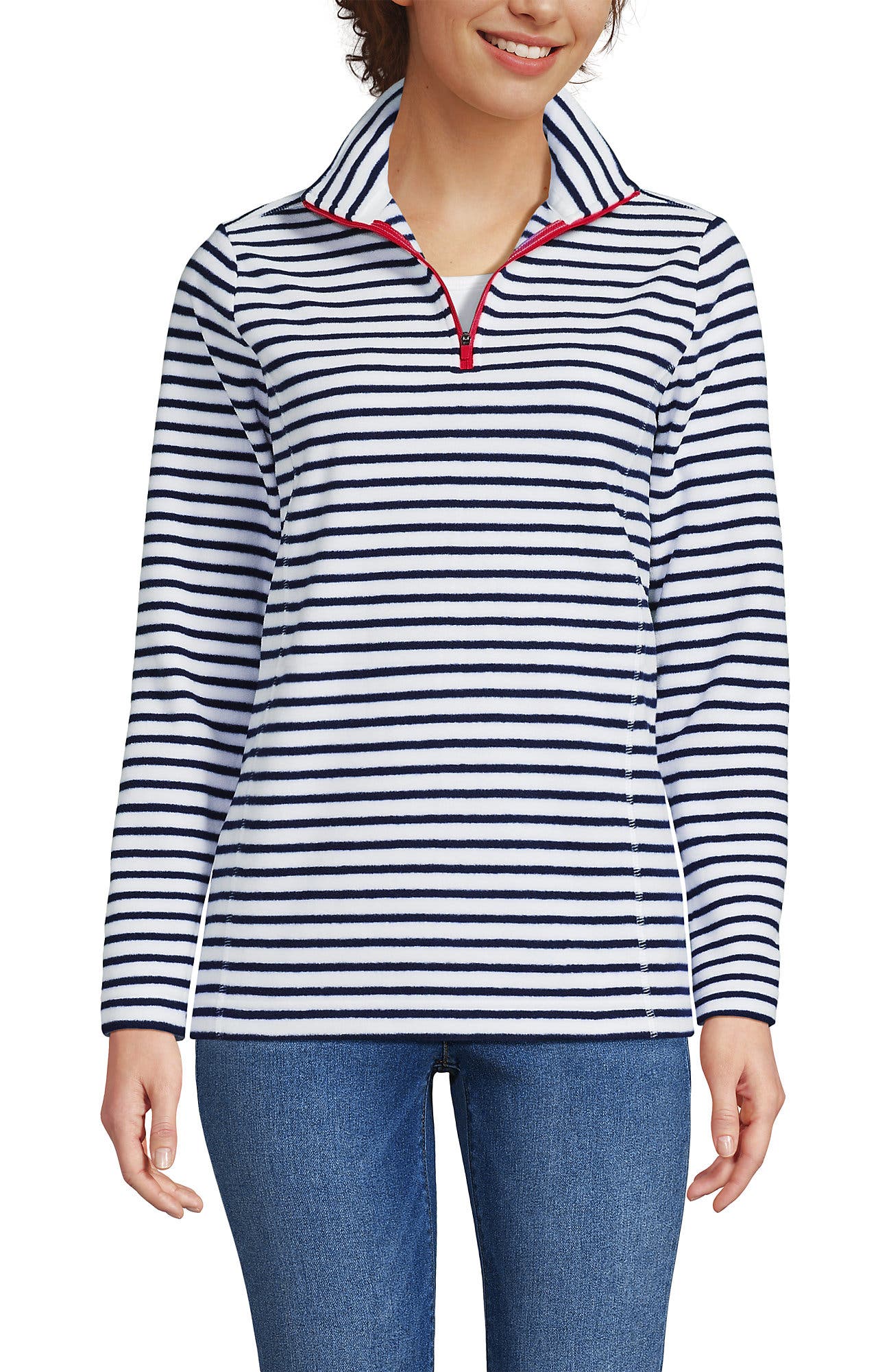 Crisp White/Navy Stripe/Red
