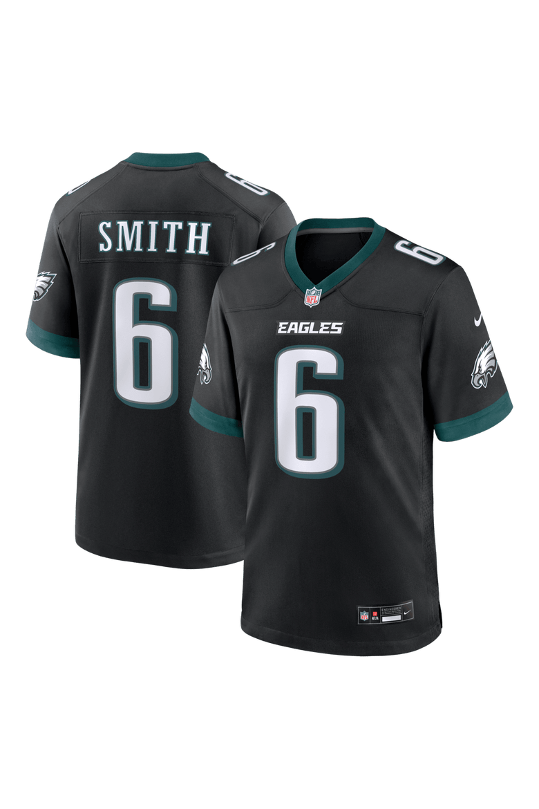 Men's Nike DeVonta Smith  Black Philadelphia Eagles Alternate Game Jersey, Main, color, Black