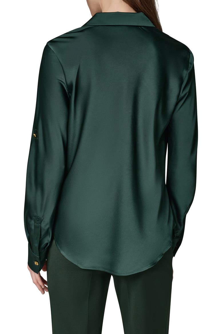 Cowl Neck Top with Roll Sleeves, Alternate, color, BLACK FOREST