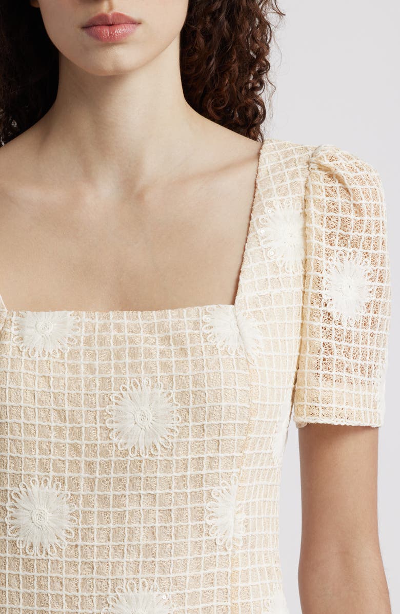 Vince Camuto Floral Short Sleeve Dress, Alternate, color,