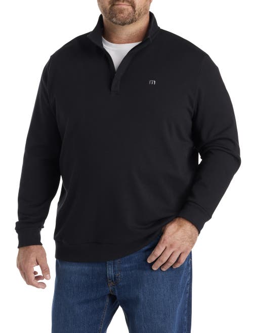 Travismathew Fit By Dxl Big & Tall Cloud 1/4-zip Pullover In Black