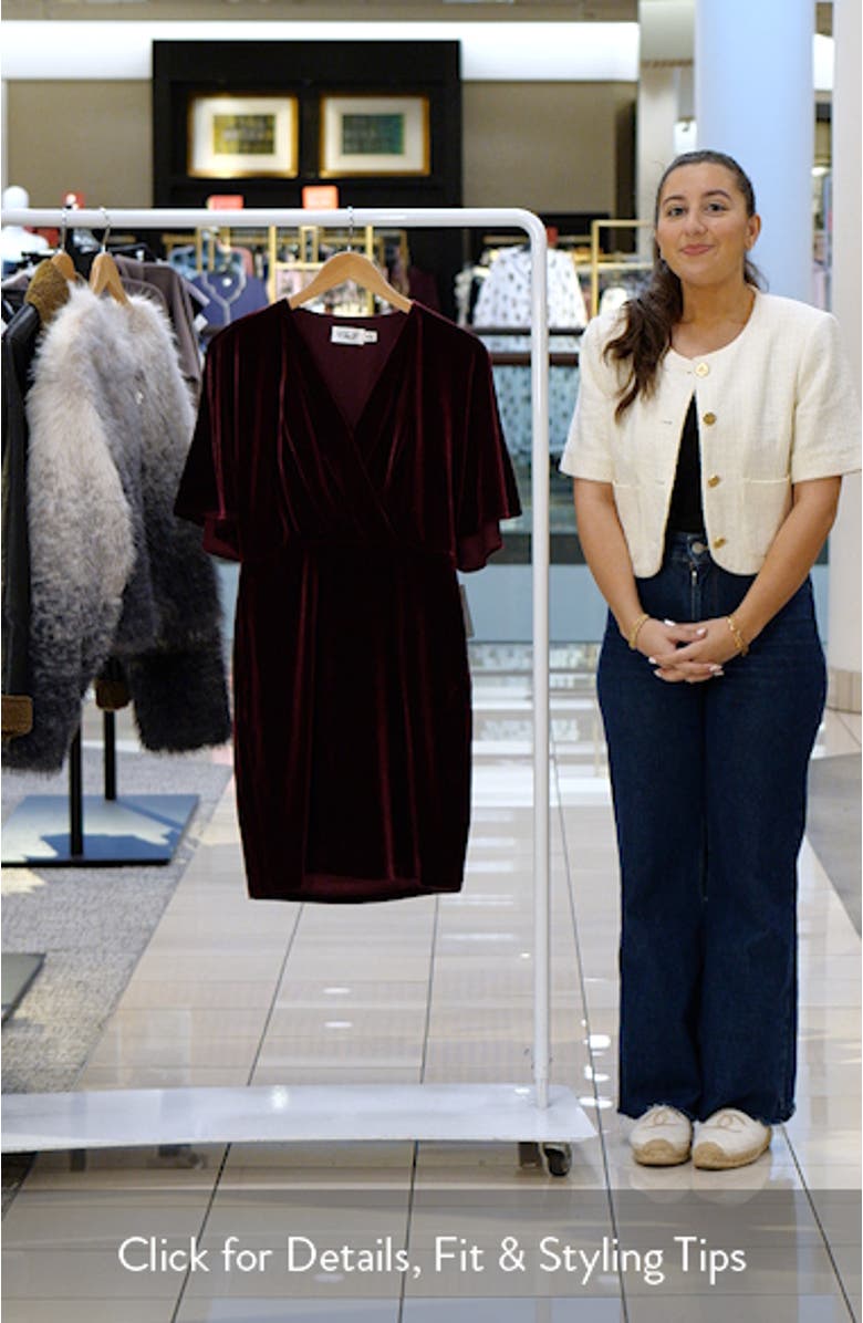 Dolman Sleeve Velvet Sheath Dress, sales video thumbnail