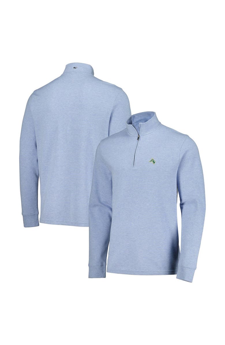 vineyard vines Men's Vineyard Vines Light Blue Kentucky Derby 150 Saltwater Quarter-Zip Pullover Top, Alternate, color, 