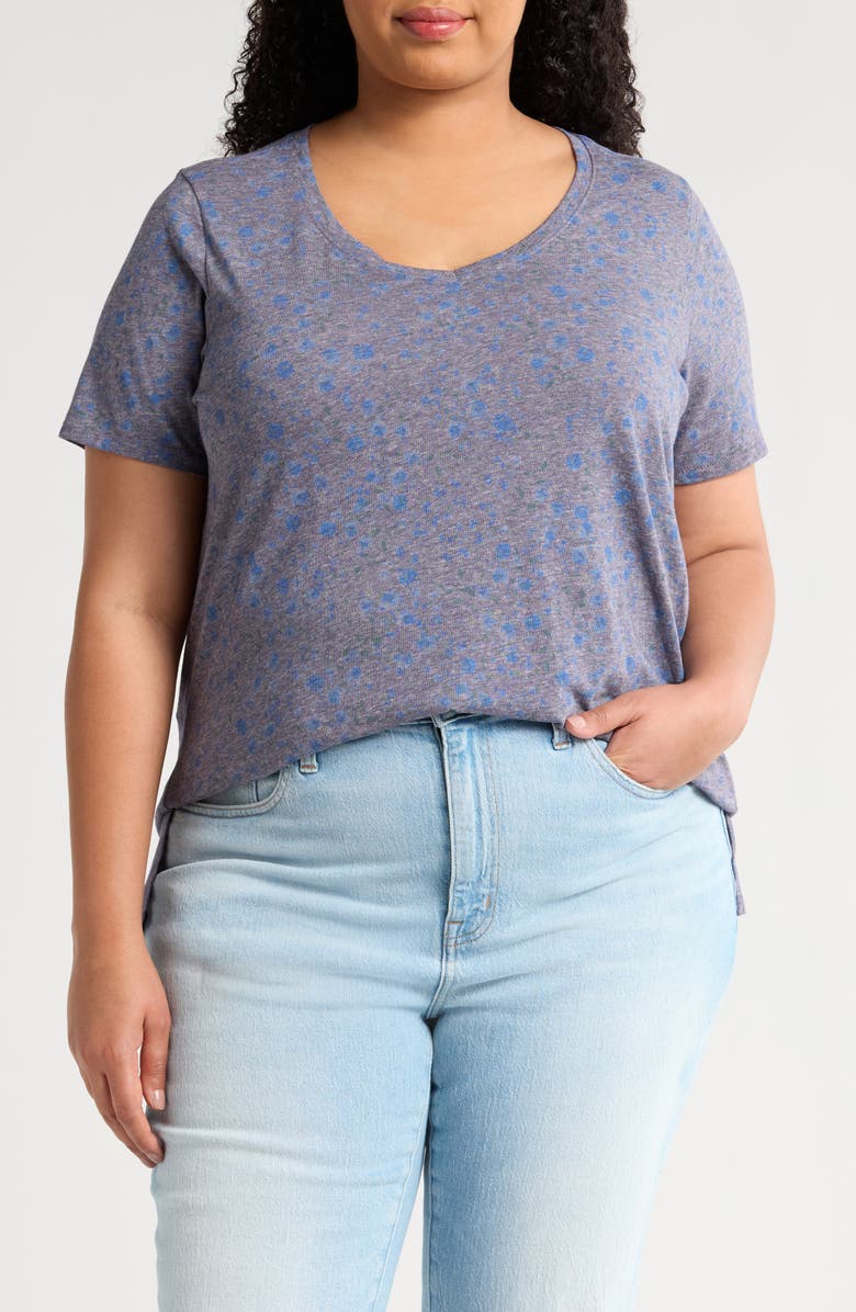 Lucky Brand Classic V-Neck Cotton Blend T-Shirt, Main, color, 