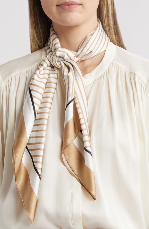 Print Square Silk Scarf