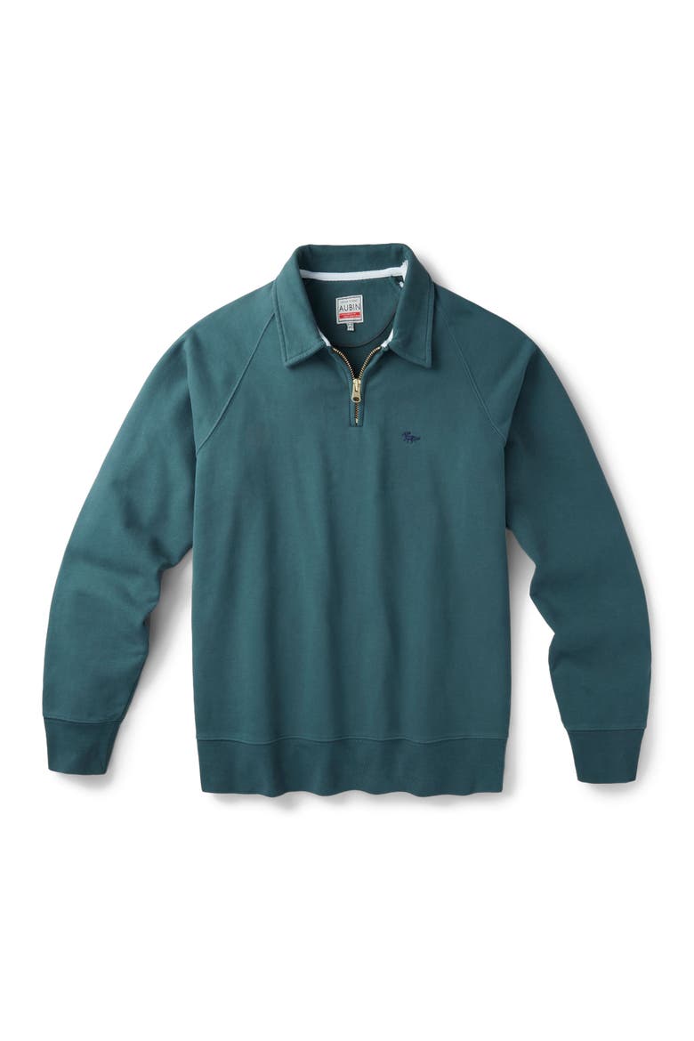 Dunster Zip Neck Sweatshirt, Alternate, color, Racing Green