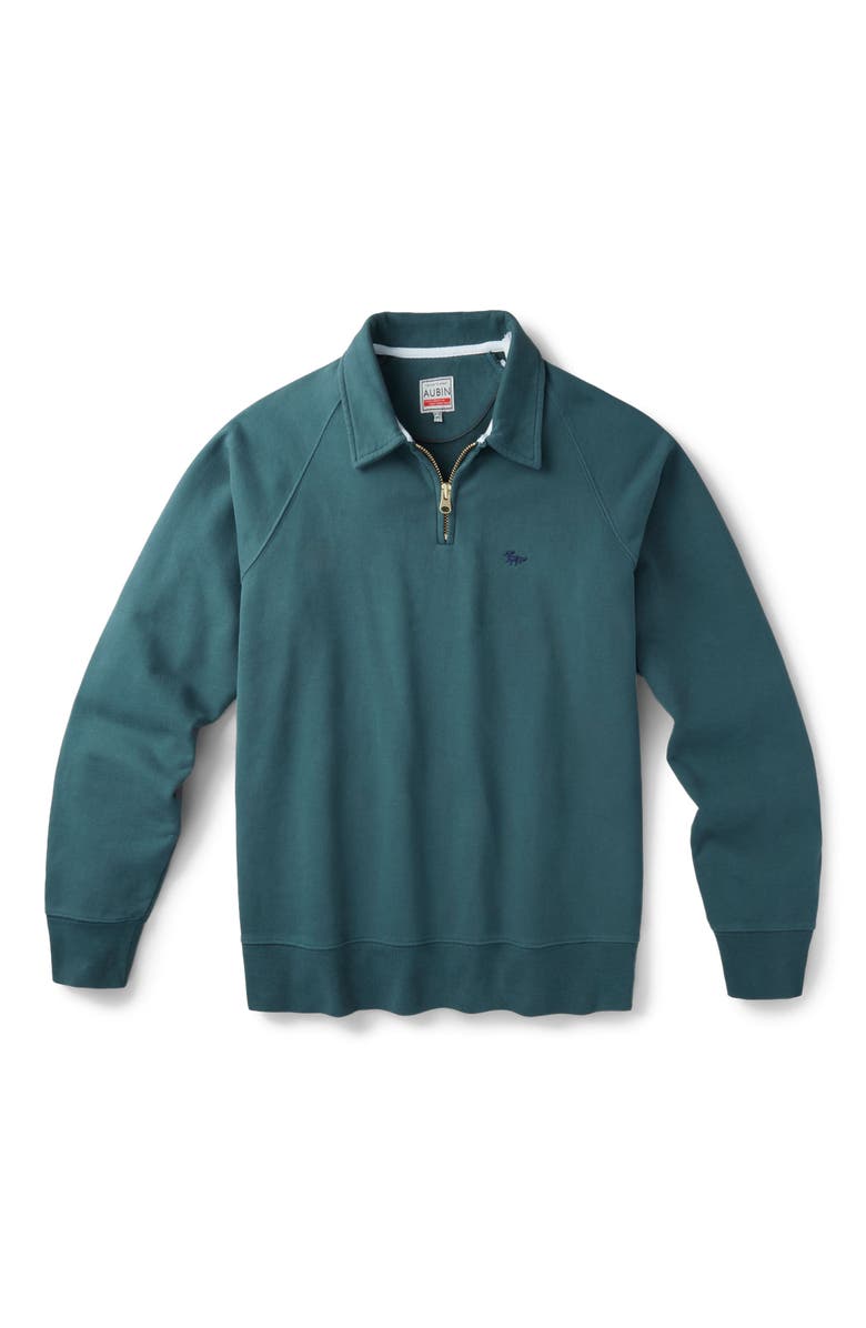 Aubin Dunster Zip Neck Sweatshirt, Alternate, color, Racing Green