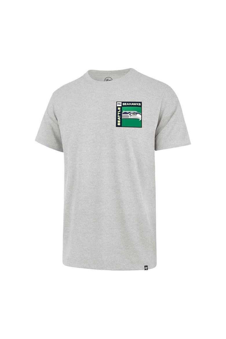Men's '47  Gray Seattle Seahawks Chrome Plate Franklin T-Shirt, Alternate, color, Gray