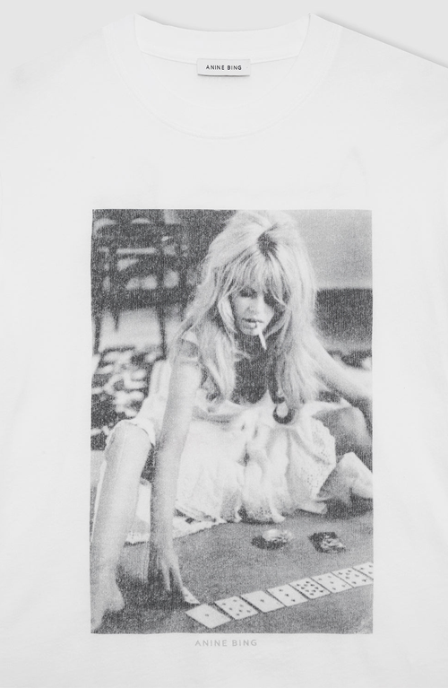 Anine Bing Lili Brigitte Bardot Tee In White