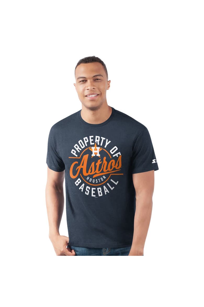 Men's Starter  Navy Houston Astros Prime Time Property Of T-Shirt, Alternate, color, Navy