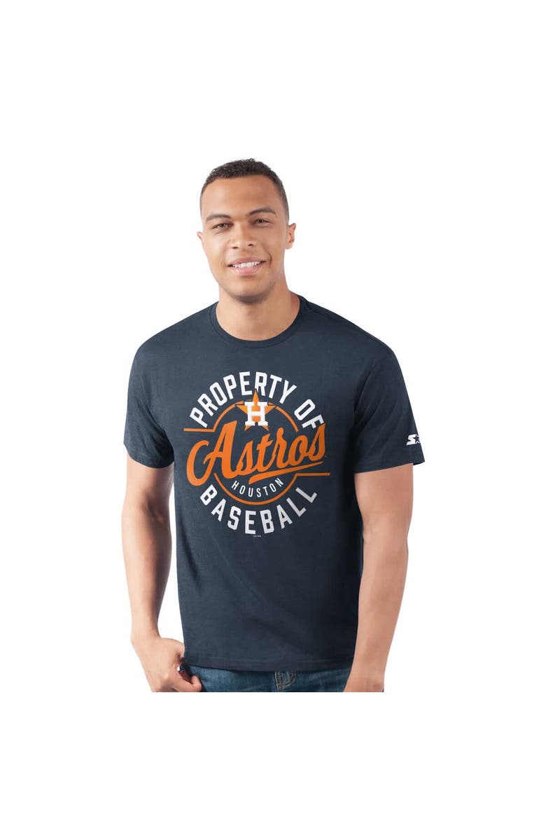 STARTER Men's Starter  Navy Houston Astros Prime Time Property Of T-Shirt, Alternate, color, Navy