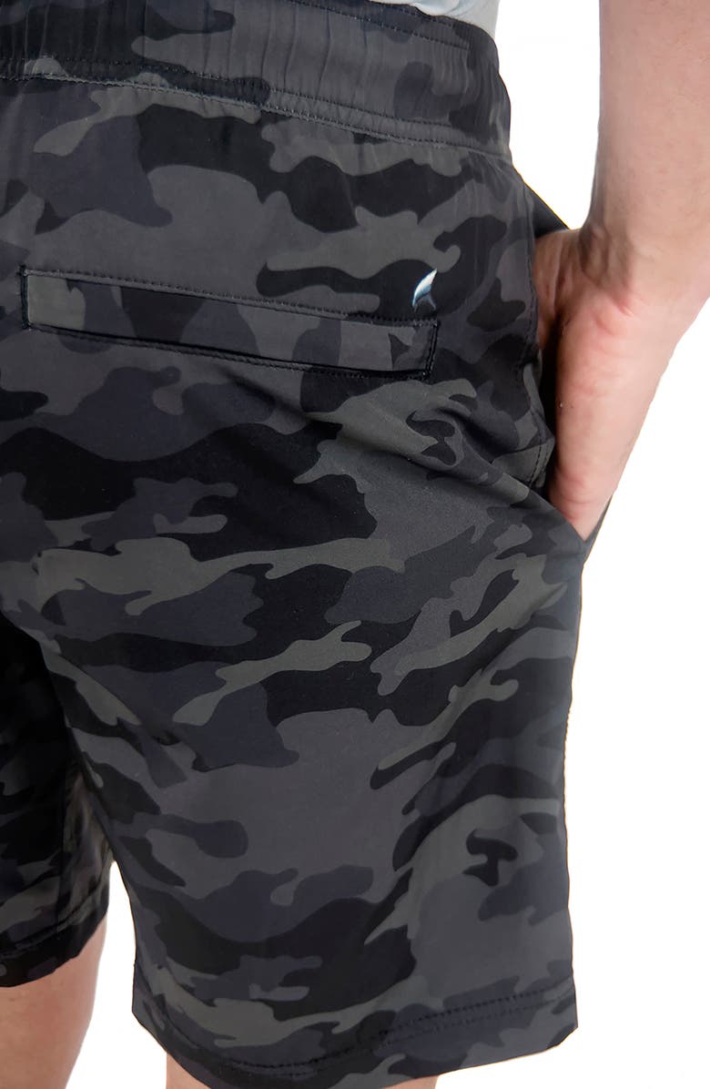 Tailor Vintage Shell 4-Way Stretch Doc Shorts, Alternate, color, Black Camo