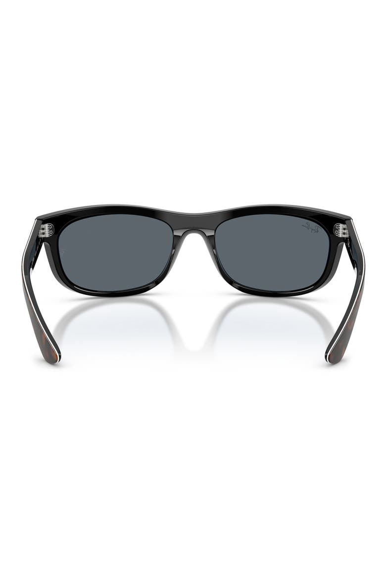 62mm Balorama Rectangle Sunglasses, Alternate, color, HAVANA ON BLACK / BLUE