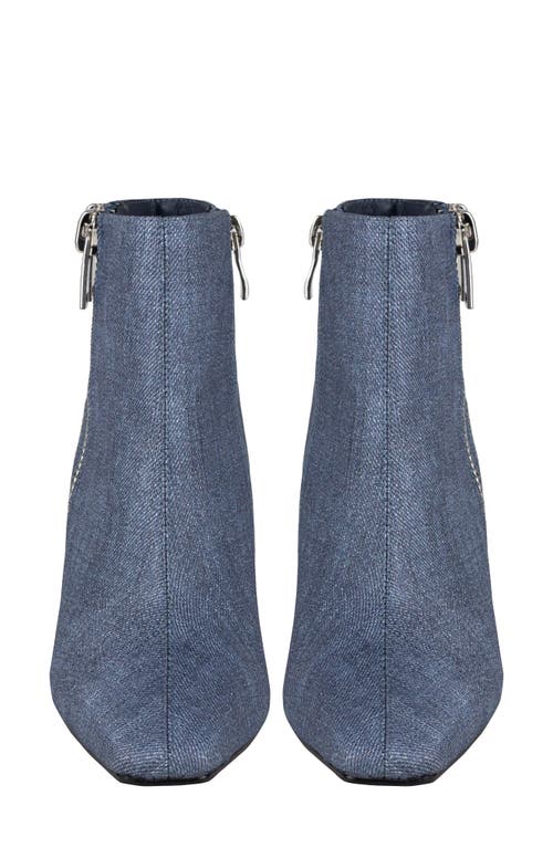 Ninety Union Square Toe Boot In Blue Denim