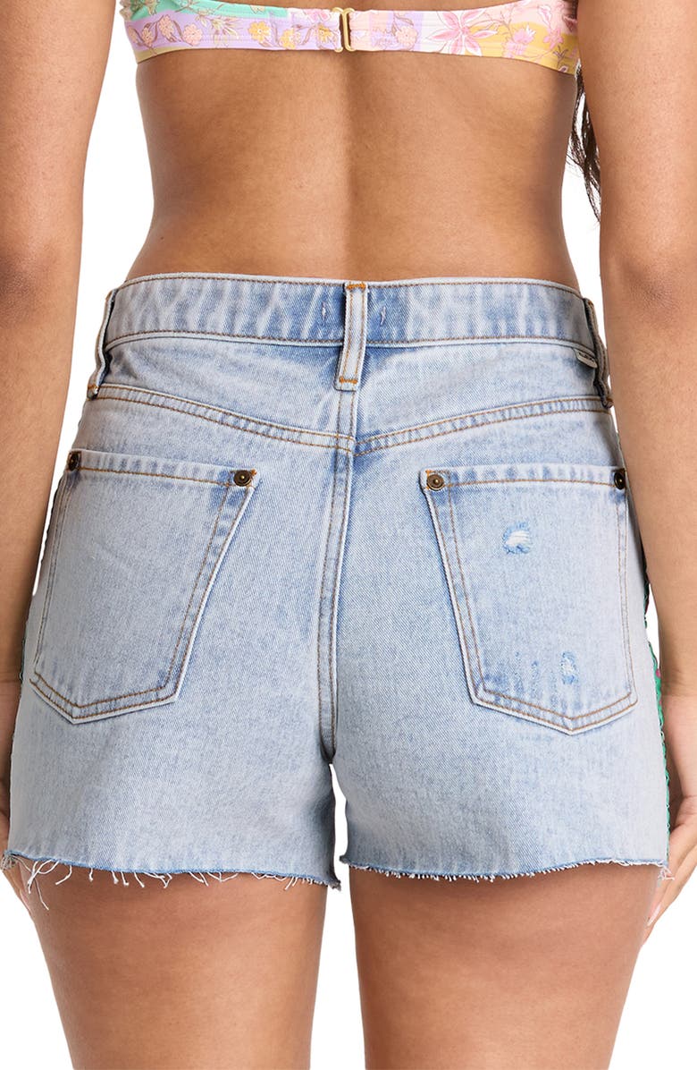 Billabong Sling Denim Cutoff Shorts, Alternate, color, Alda Blue