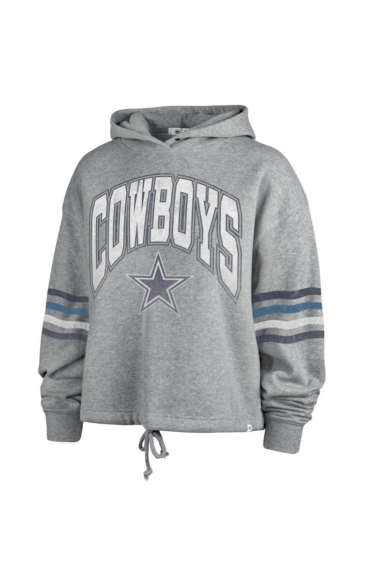 Women's '47 Heather Gray Dallas Cowboys Upland Bennett Pullover Hoodie, Alternate, color, Gray