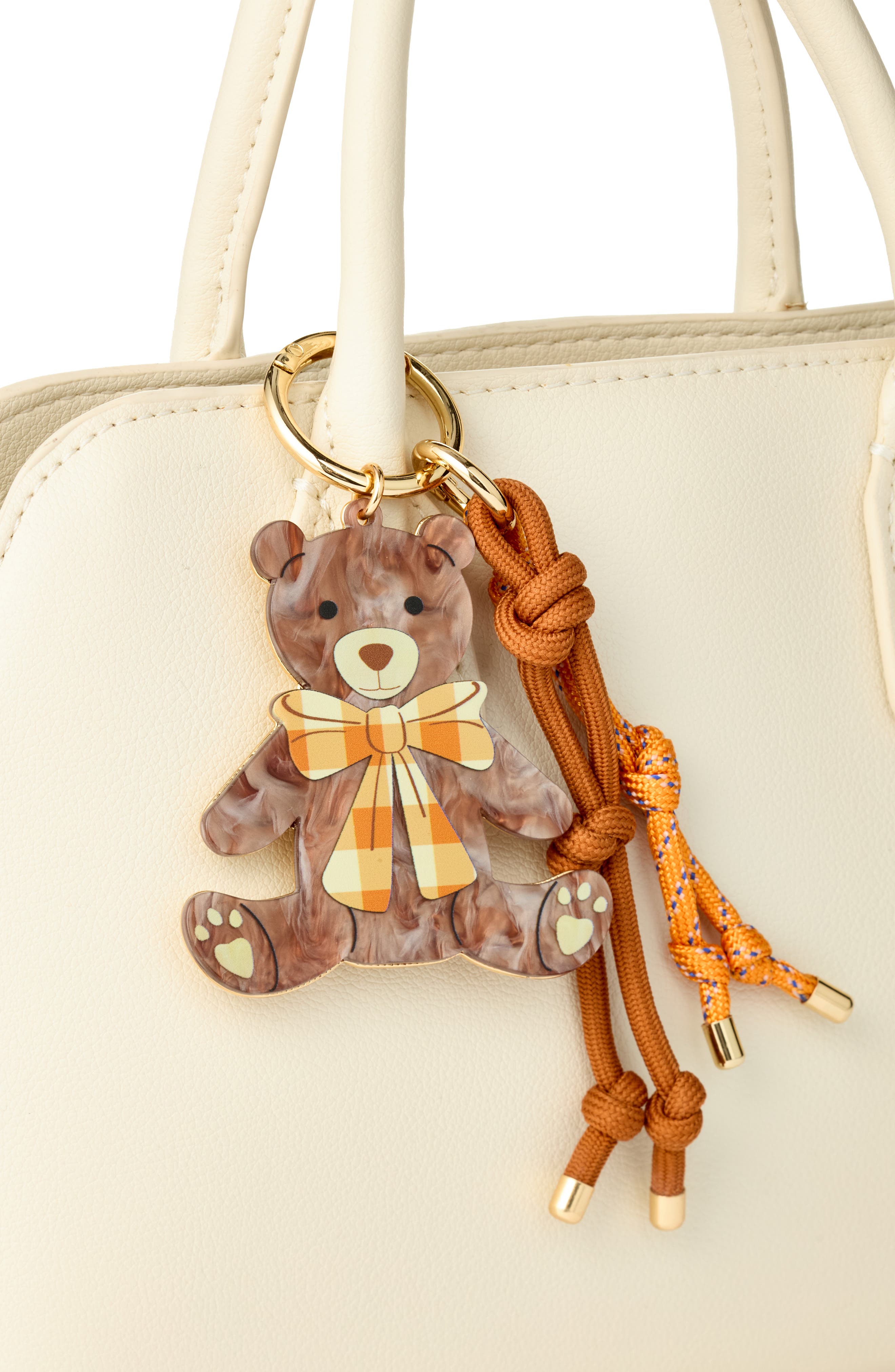Bear Cluster Bag Charm, Alternate, color, BROWN MULTI- GOLD