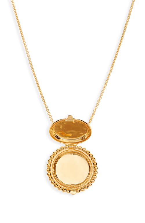 Monica Vinader Deia Locket Pendant Necklace In Gold Vermeil/sterling Silver