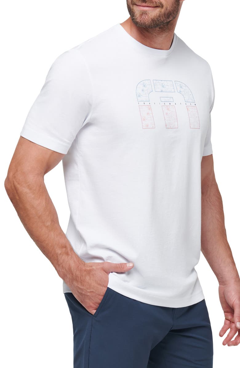 TravisMathew Shoes Optional Logo Graphic T-Shirt, Alternate, color, White