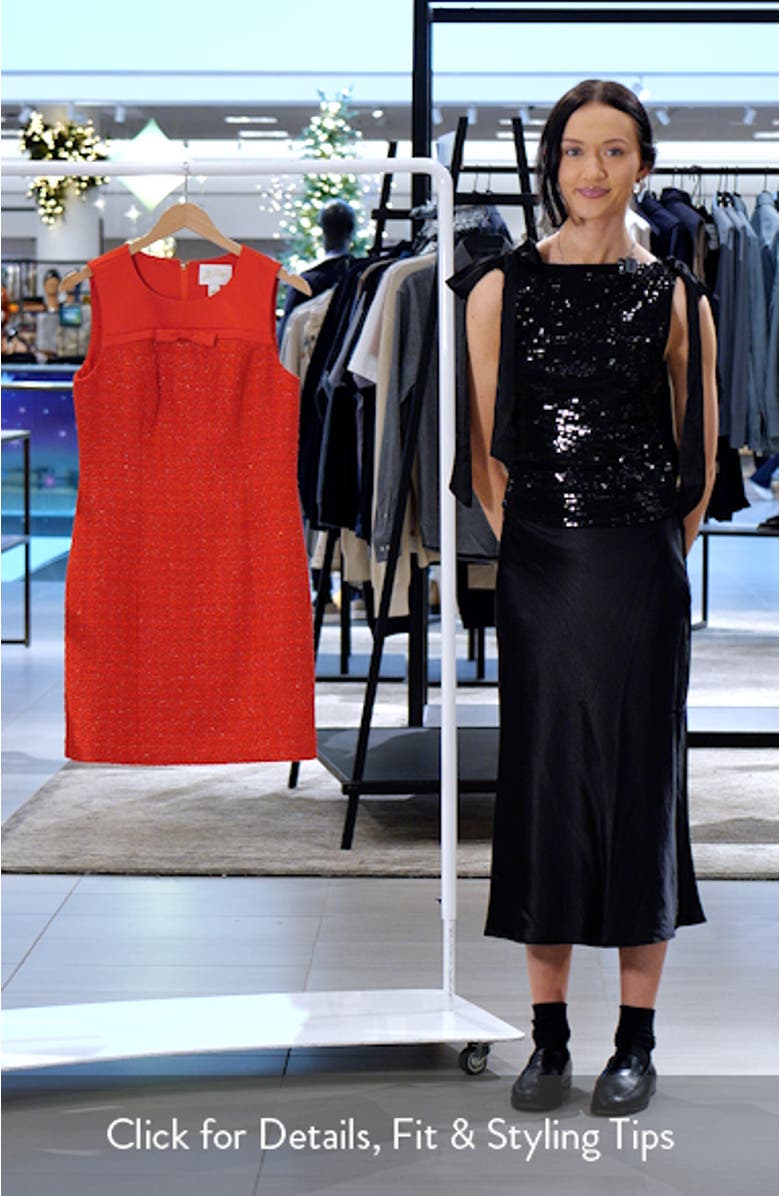 Ritzy Sleeveless Bouclé Shift Dress, sales video thumbnail