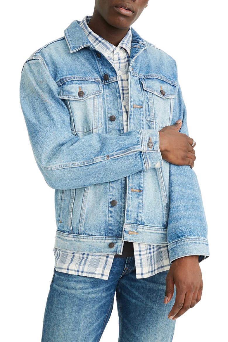 Manitoba Wash Oversize Jean Jacket, Main, color, MANATOBA