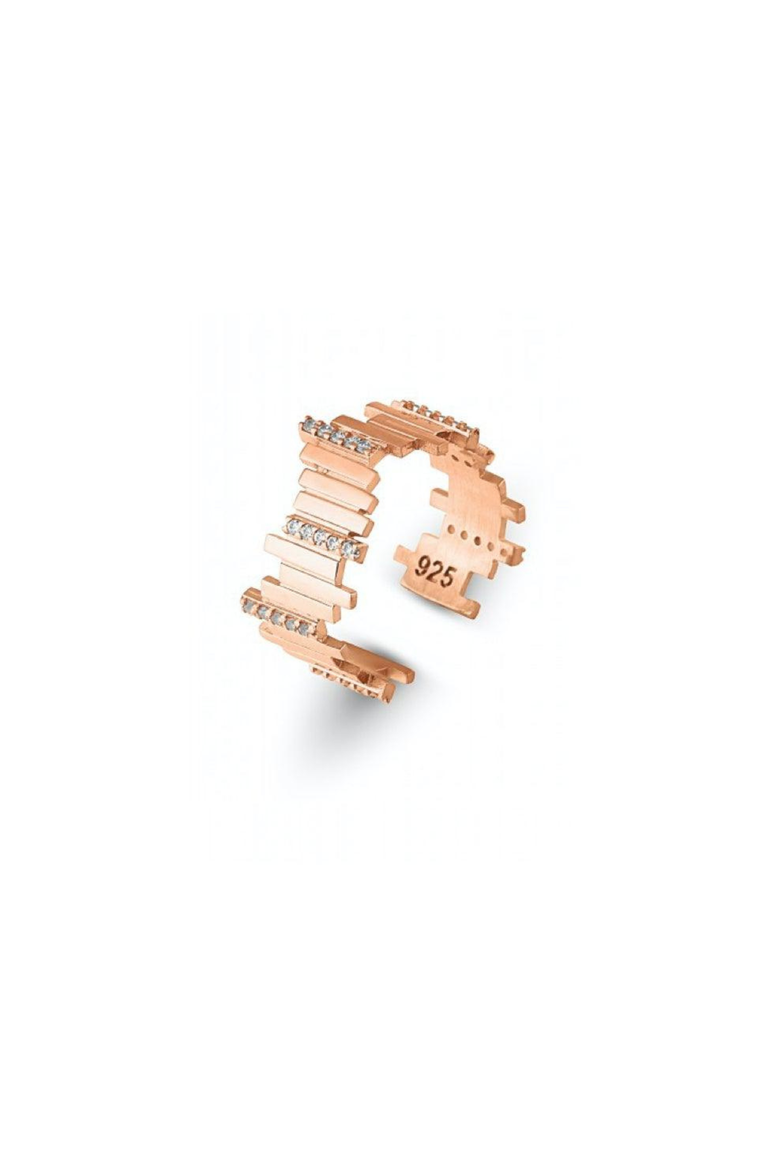 New Multiple Bar Sterling Silver Ring, Main, color, Rose gold
