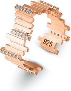 Spero London New Multiple Bar Sterling Silver Ring
