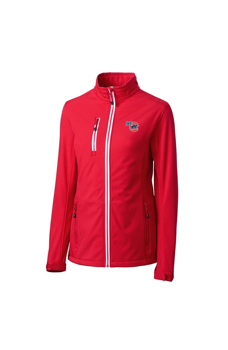 Cutter & Buck Women's Cutter & Buck  Red Iowa Cubs Clique Telemark Eco Stretch Softshell Full-Zip Jacket, Alternate, color, 