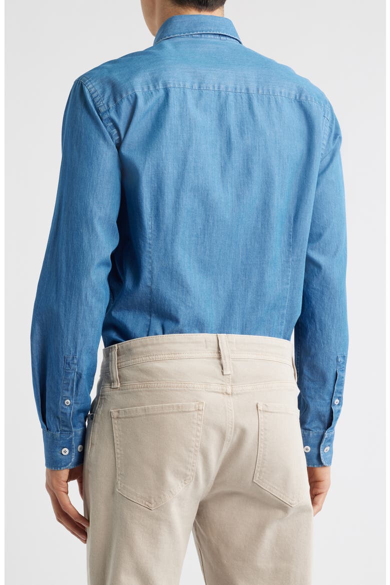 Reed Cotton Chambray Button-Up Shirt, Alternate, color, DENIM