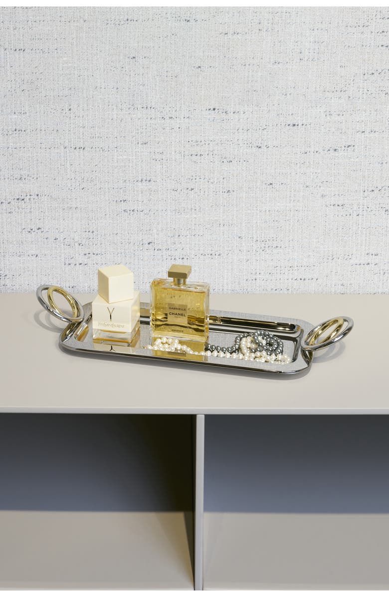 ANNA New York Ring Small Serving Tray, Alternate, color, Silver And Gold