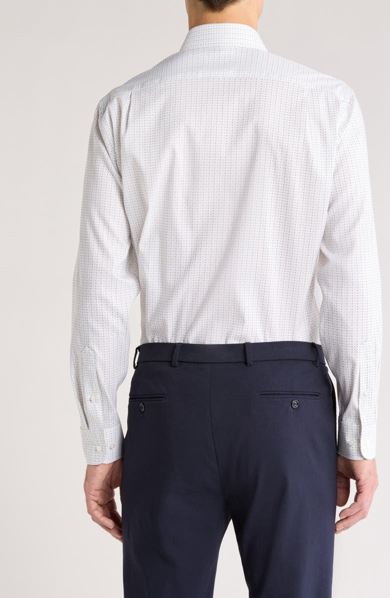 Nordstrom Trim Fit Performance Dress Shirt, Alternate, color, Blue Geo