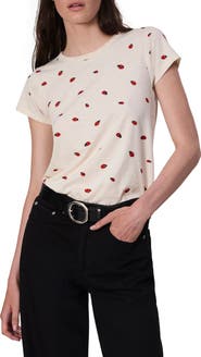 rag & bone Ladybug Print Cotton T-Shirt