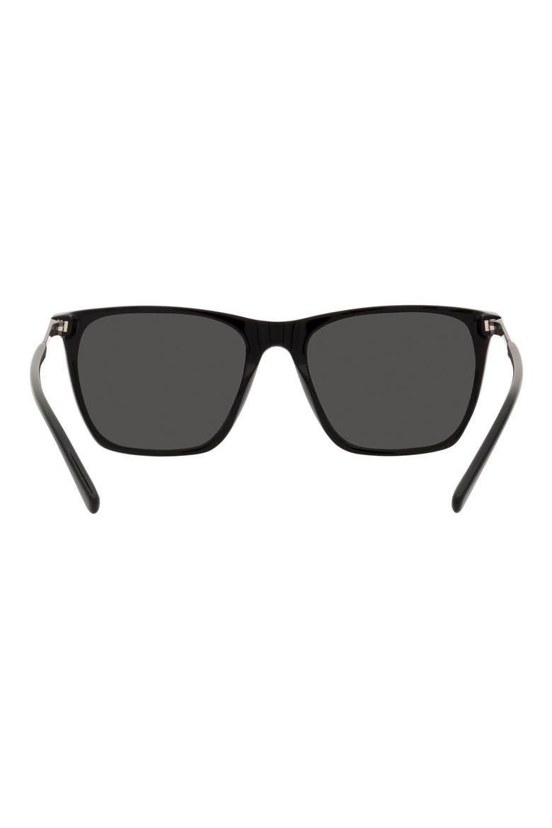 56mm Square Sunglasses, Alternate, color, BLACK/ GREY