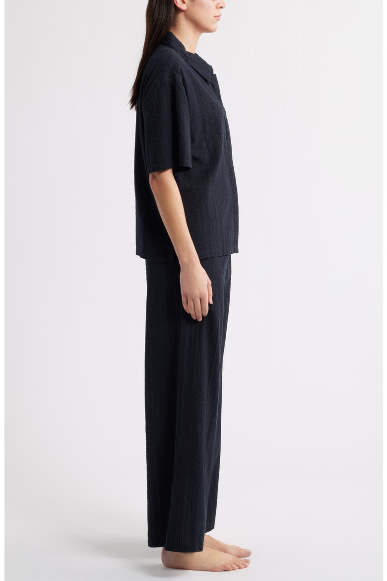 Seersucker Pajamas, Alternate, color, BLACK
