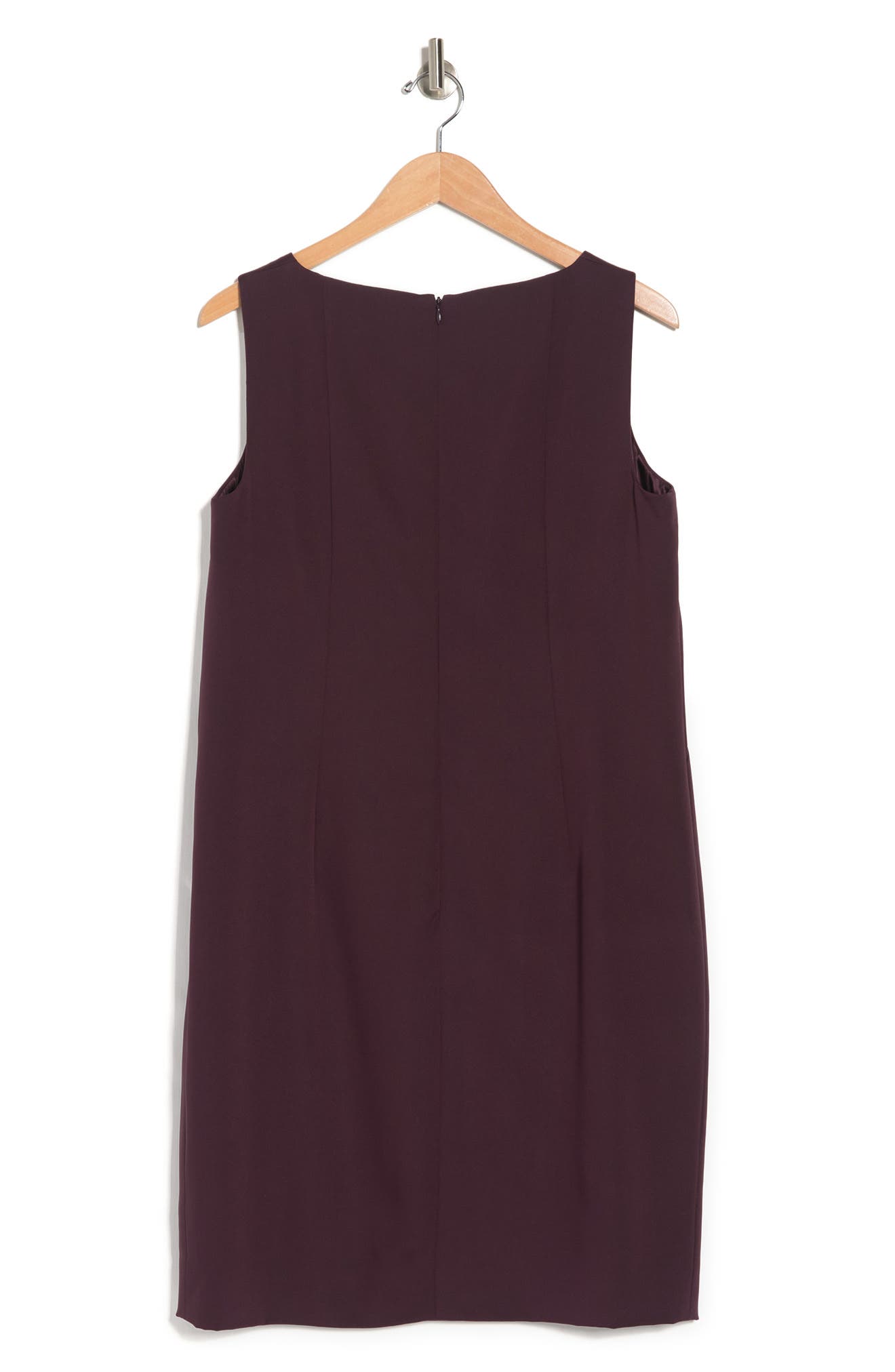 Silk Blend Solid Shift Dress - image 2