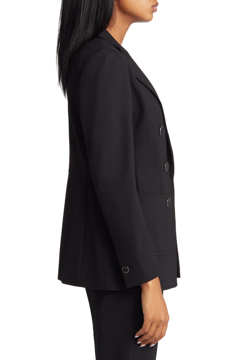Faux Double Breasted Jacket, Alternate, color, ANNE BLACK