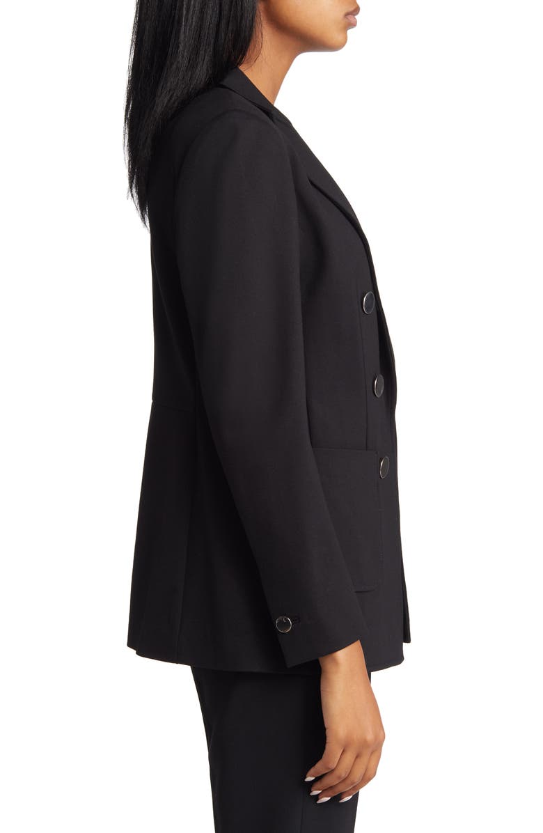 Anne Klein Faux Double Breasted Jacket, Alternate, color, Anne Black